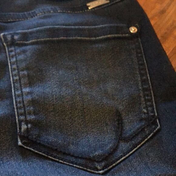 INC Denim Skinny Leg Regular Fit High Rise Jeans-black velvet stripe-Size 6 - Picture 3 of 9